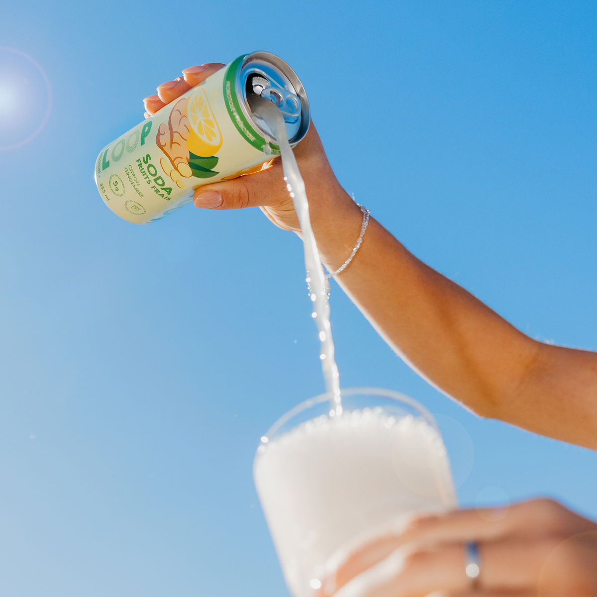 Lime Ginger Probiotic & Prebiotic Soda - LOOP Mission