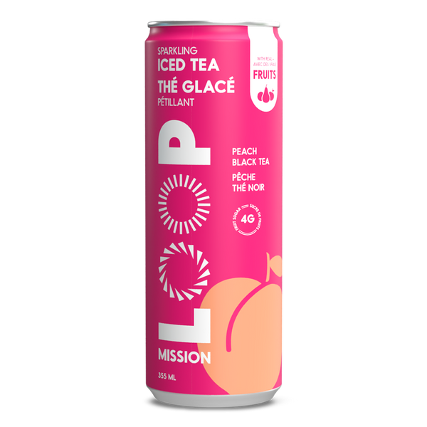 Peach Black Tea — Sparkling Iced Tea