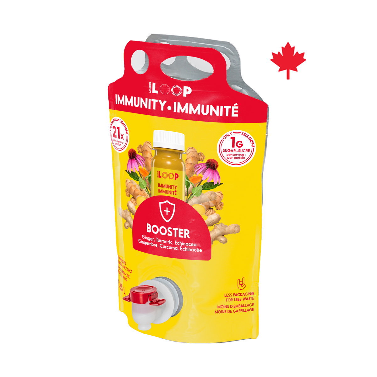Loop Booster Shot Booster shot pouch 1.25L - Cold Pressed Wellness Shot - LOOP Mission