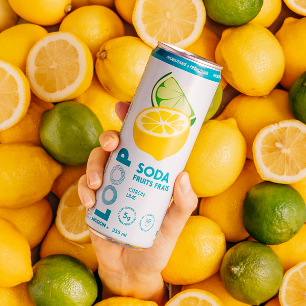 Boîte variée de sodas pro+prébiotiques