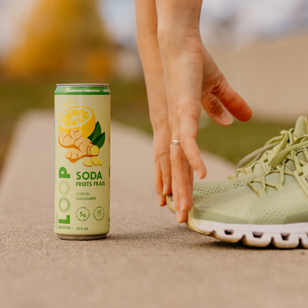 Boîte variée de sodas pro+prébiotiques